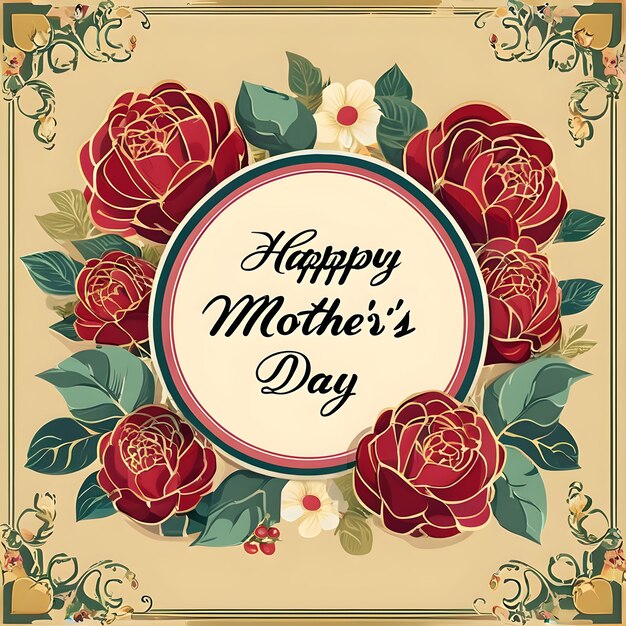 Wysyłanie pięknej vintagestyle 2D kartki powitalnej na Międzynarodowy Dzień Matki jest doskonałym sposobem