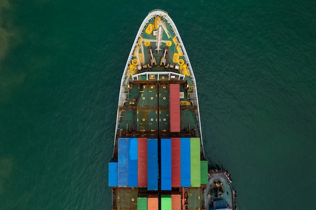 Wysyłka ładunków Kontener Usługi Biznes Transport Import Eksport Międzynarodowy Drogą Morską