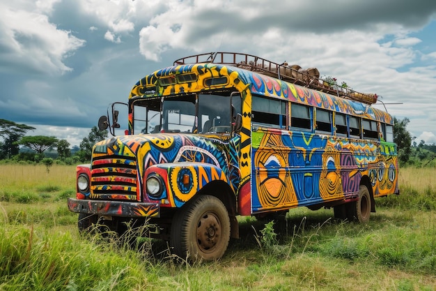 Wytrwały czarno-afrykański autobus studencki Generate Ai