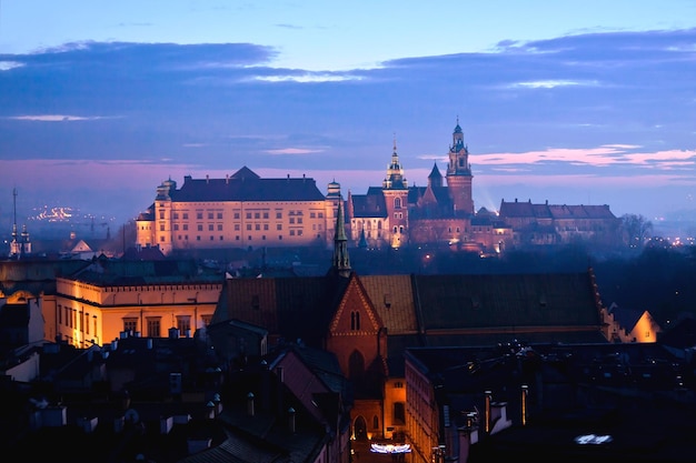 Wzgórze Wawelskie z zamkiem w Krakowie