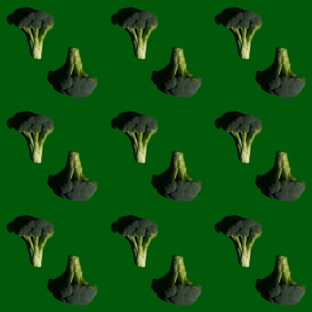 Wzór brokułów pionowo i do góry nogami