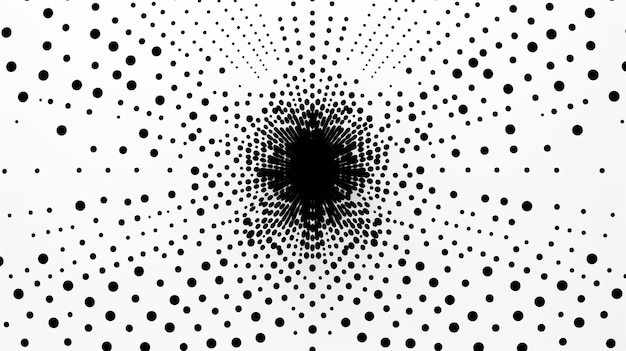 Zdjęcie wzór geometryczny wykonany z czarnych kropek na białym tle