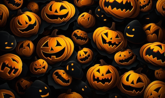 wzór halloween bez szwu wzór halloween czarne tło halloween