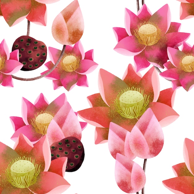 Zdjęcie wzór kwiat lotosu
