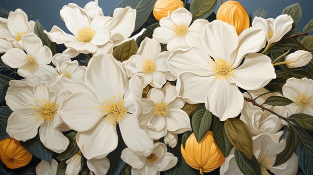 Zdjęcie wzór kwiatów gardenii