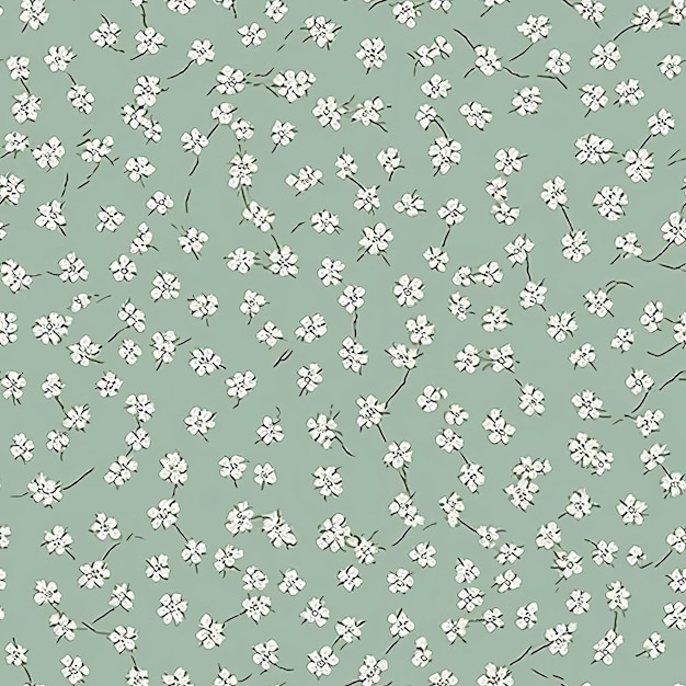 Zdjęcie wzór kwiatów, które są białe i zielone