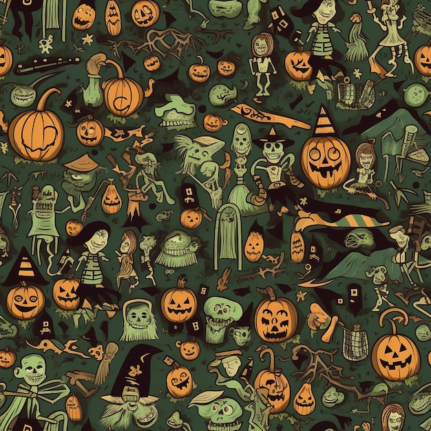 Zdjęcie wzór o tematyce horroru halloween