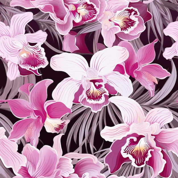 Wzór orchidei na prezent dla przyjaciela lub członka rodziny