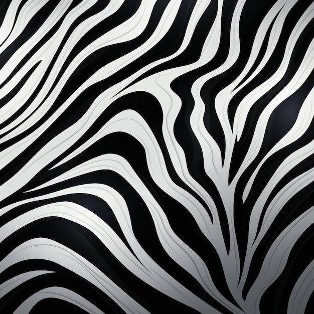 wzór skóry zebry z czarnymi i białymi pasami generatywny ai