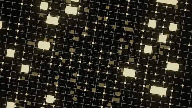 Wzór struktury siatki macierzy SciFi Grid w geometrii Ilustracja Abstrakcyjny render 3d