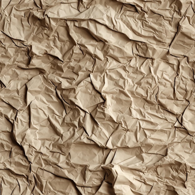 Wzór tekstury zmięty papier w kolorze brązowym