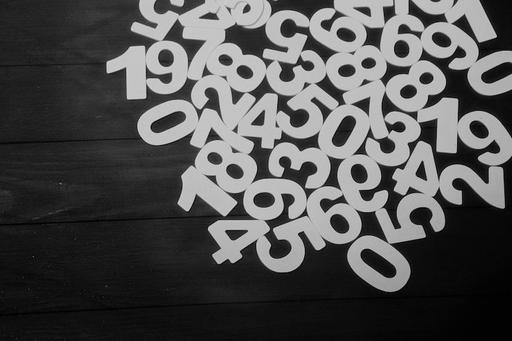 Zdjęcie wzór z numerami lub tło liczb