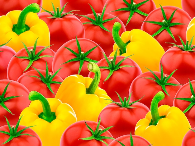 Wzór z pomidorami i słodką papryką