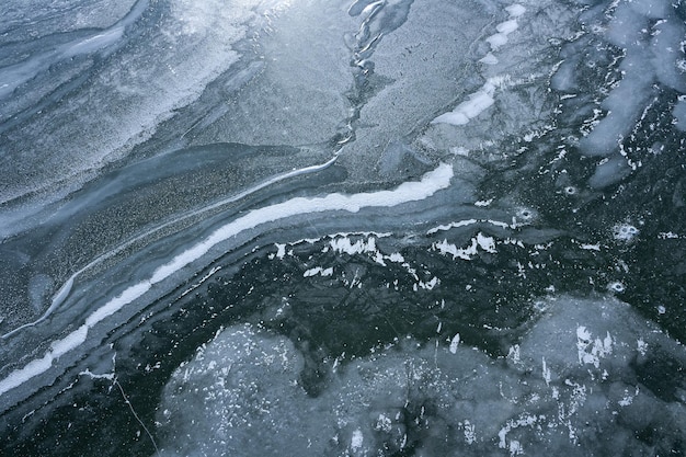 Wzory na lodzie zima krajobraz tekstura tło