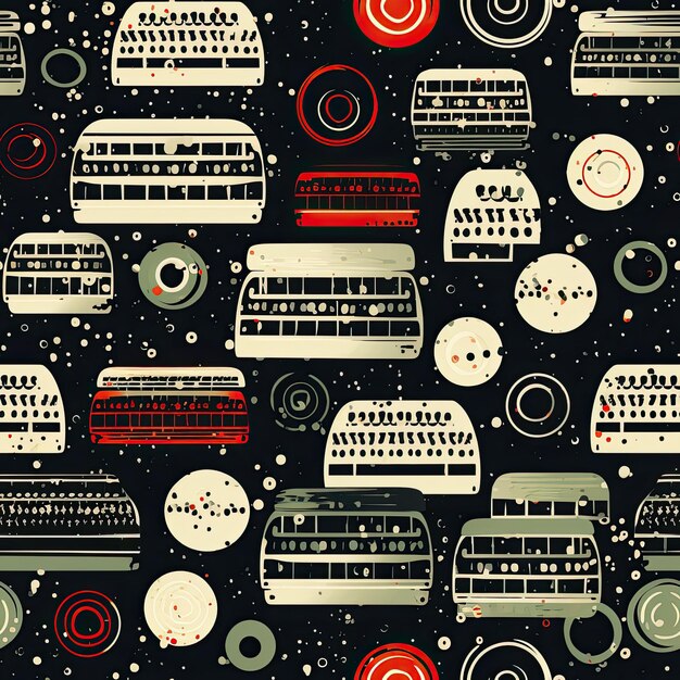Zdjęcie wzory z klawiszem retro maszyny do pisania i projektem typografii