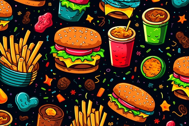 Zdjęcie wzorzec fast foodów