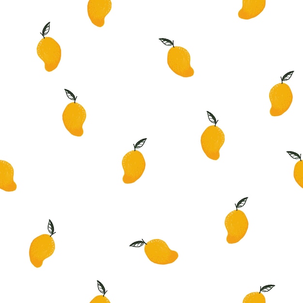 Wzorzec mango PNG urocze owoce przezroczyste tło