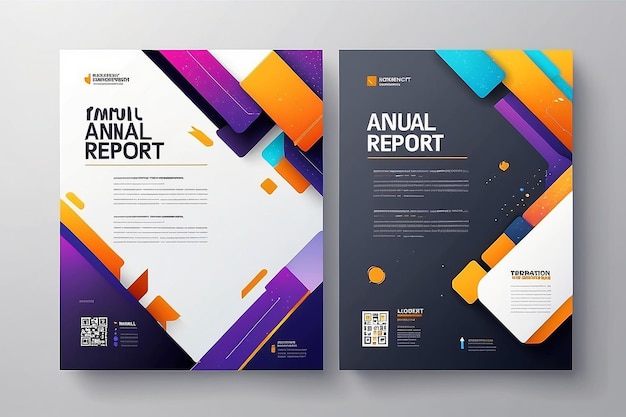 Wzorzec projektu okładki sprawozdania rocznego abstrakcyjna nowoczesna ilustracja wektorowa