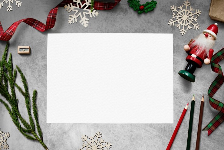 Zdjęcie xmas greeting card png mockup