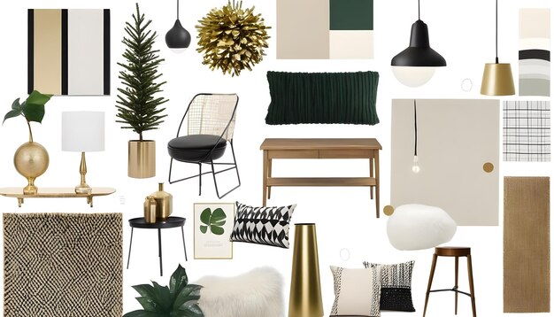 Xmas mood board inspiracja wnętrza