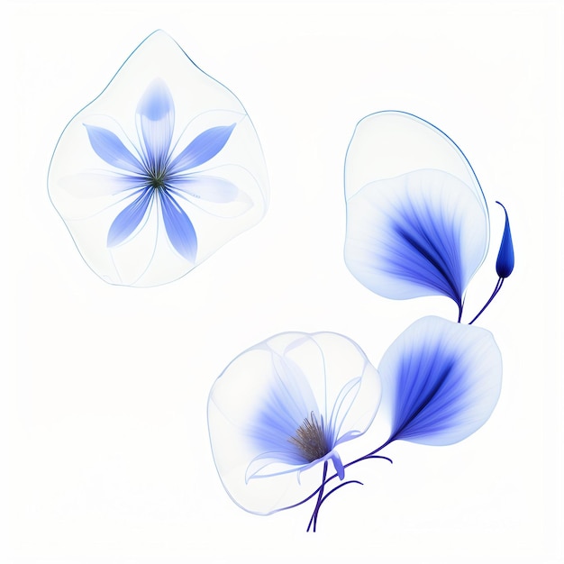 XRay Przezroczysta sztuczna inteligencja kwiatów