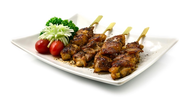 Yakitori grillowany boczek i złota igła