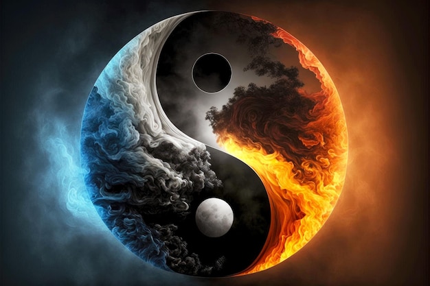 Yinyang symbolizuje równowagę zasad ciemności i światła