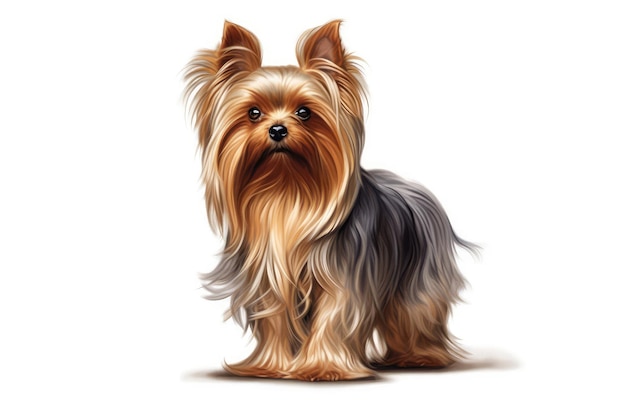 Yorkshire terrier pies kreatywna ilustracja generatywna ai