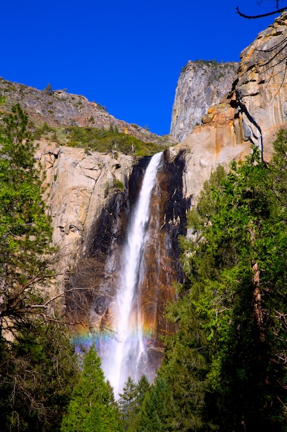 Yosemite Bridalveil Spadek Siklawa Kalifornia