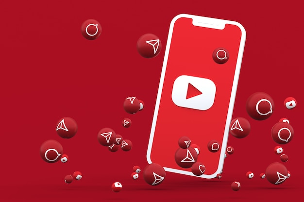 Youtube ikona renderowania 3d