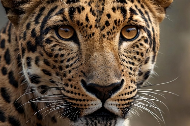 Z bliska i osobiście z doskonałym leopardem w naturalnym środowisku pokazując dzikie i piękne spojrzenie
