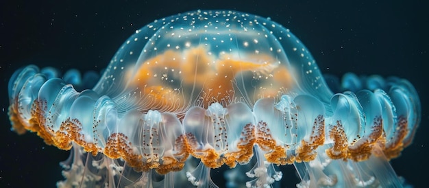 Z bliska meduza w wodzie