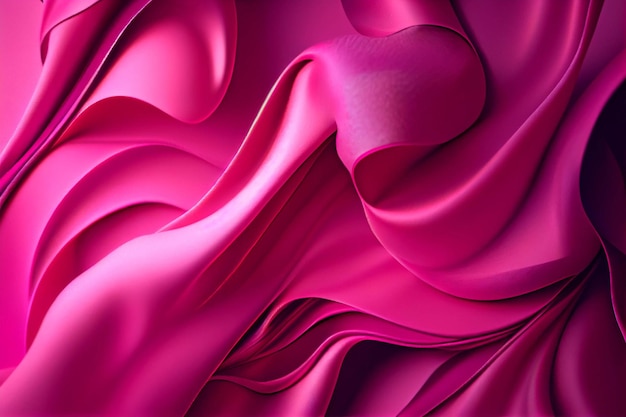 Z bliska widok ai generatywnej różowej tkaniny