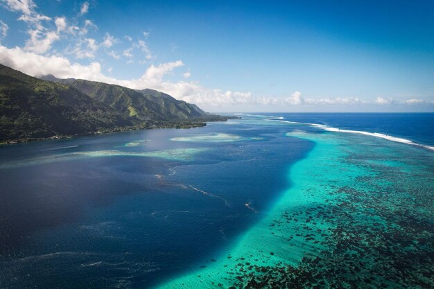 Zdjęcie z góry na tahiti