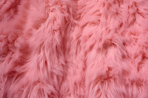 Z góry widok różowej tekstury futra z różowym tłem z owczej skóry tekstura futra różowej szorstkiej futra tekstura wełny Zbliżenie futra owczego