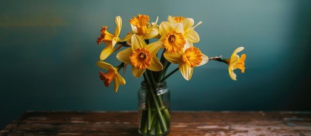 Z kwiatów narcyzów w wazonie do różnych zastosowań