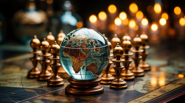 Zdjęcie zaangażowanie w strategiczną bitwę świat szachów