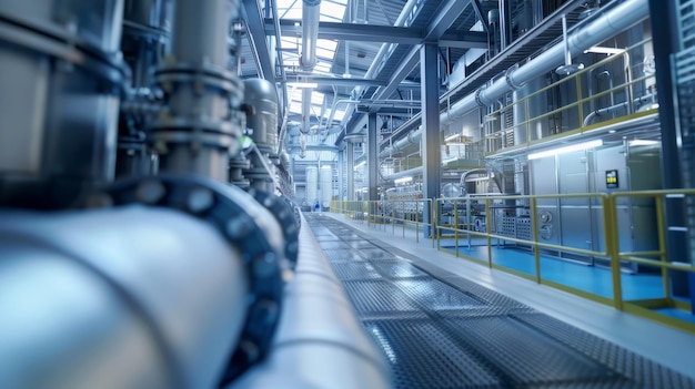 Zaawansowana technologia filtracji powietrza w laboratorium przemysłowym prezentująca czyste i kontrolowane powietrze