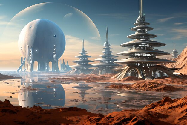 Zaawansowane podróże kosmiczne i kolonizacja miasta wizji