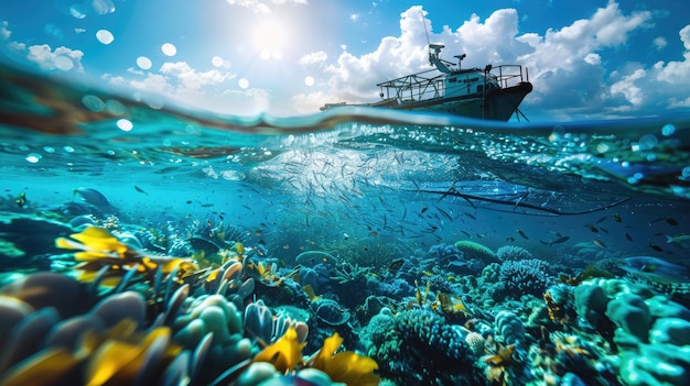 Zdjęcie zaawansowane technologie oczyszczania oceanów na rzecz ochrony morza