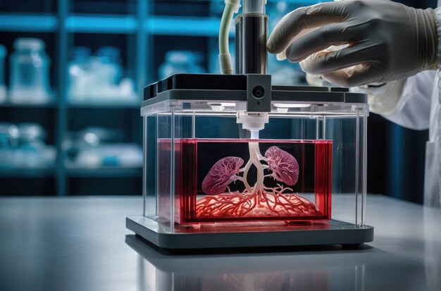 Zdjęcie zaawansowany sprzęt bioprintingowy w laboratorium