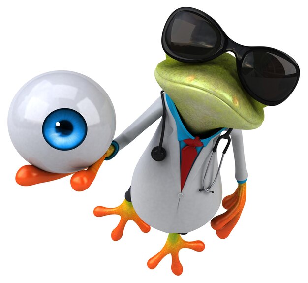 Żaba lekarz - ilustracja 3D