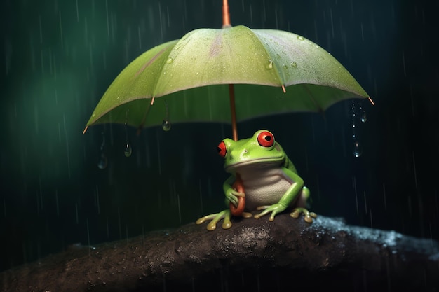 Zdjęcie Żaba z parasolem