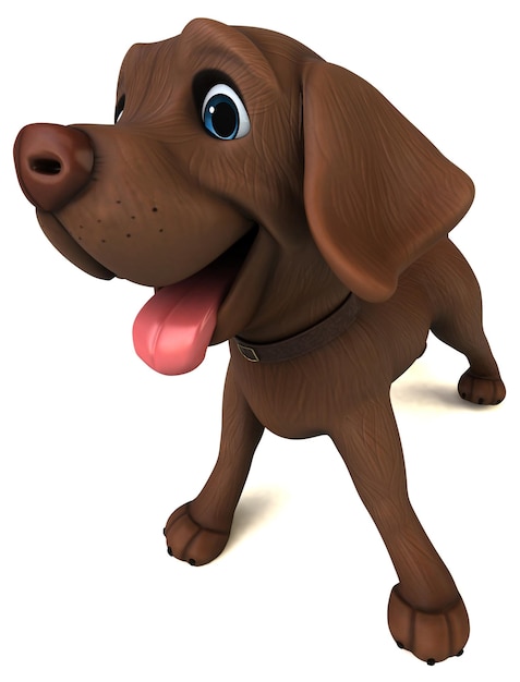 Zabawa 3D kreskówka brązowy labrador retriever