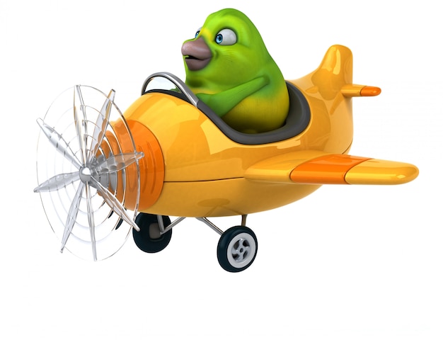 Zdjęcie zabawa animacja zielony ptak