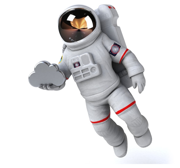 Zabawa astronauta ilustracja 3D