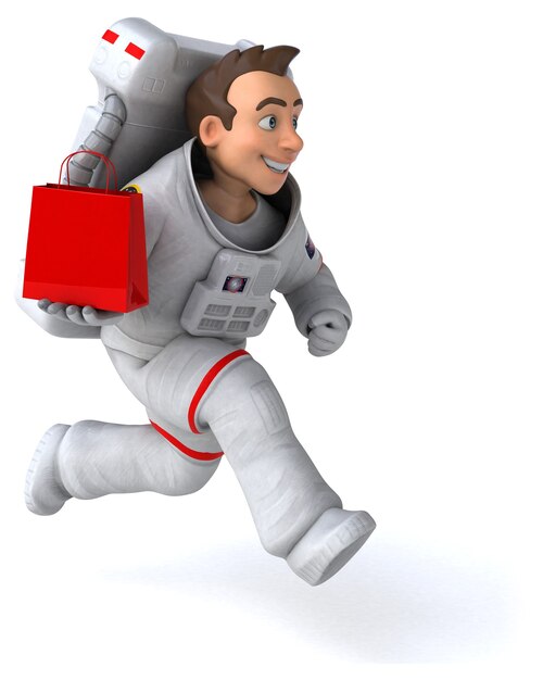 Zabawa astronauta ilustracja 3D