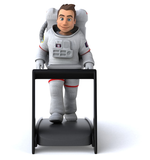 Zabawa astronauta ilustracja 3D