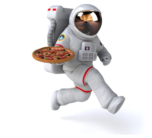 Zabawa Astronauta - Ilustracja 3d