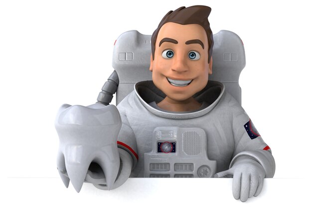 Zabawa astronauta ilustracja 3D